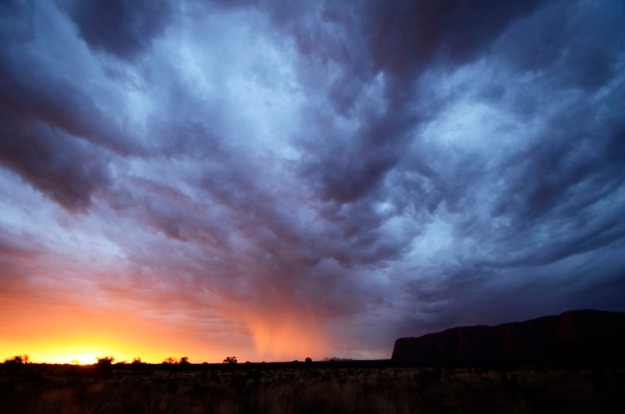Sunset and Rainstorm. Uluru and Kata Tjuta. Save The Kimberley