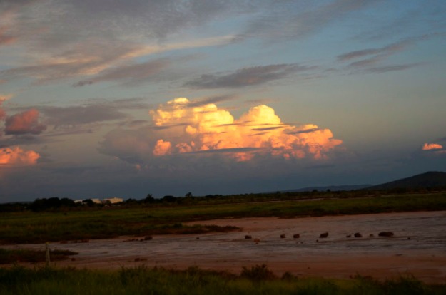 Cloud formation over mudflats